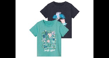 2 kinder T-Shirts Peppa Pig (Donkerblauw/turqouise, 98/104)