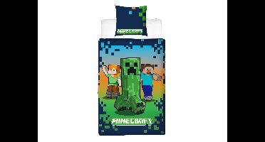 Omkeerbaar dekbedovertrek 140 x 200 cm - Minecraft of Pokémon