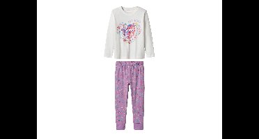 Kinder pyjama (Wit/lila, 98/104)