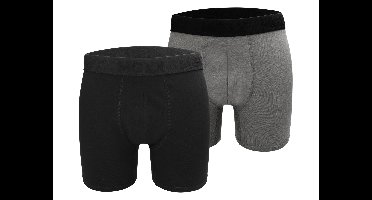 MEXX Set van 2 heren boxers (Zwart/middengrijs, L)