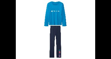 Kinder pyjama (Blauw/donkerblauw, 134/140)