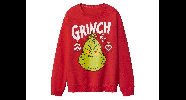 Dames kersthoodie of trui The Grinch (Rood, S (36-38))