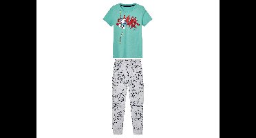 Kinderpyjama (groen/grijs, 98/104)