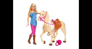 BARBIE Speelset pop en paard
