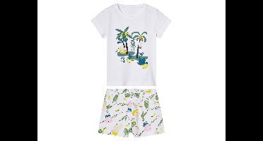 Korte kinder pyjama Peppa Pig (Wit, 110/116)