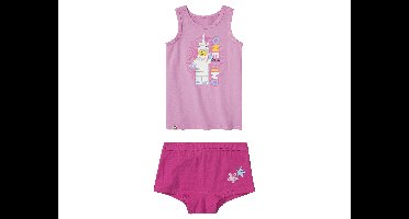 LEGO Kinder ondergoed-set, 2-dlg. met ronde hals (Iconic: lichtroze/roze, 110/116)