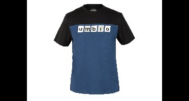 UMBRO Heren T-shirt (Blauw/zwart, L)