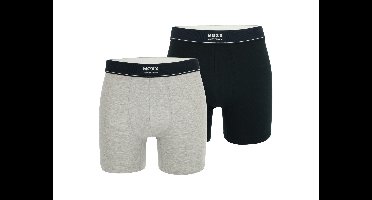 MEXX Set van 2 heren boxers (Donkerblauw/grijs, M)