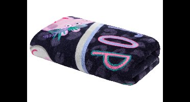 Kinder poncho of handdoek (Handdoek, Zwart)