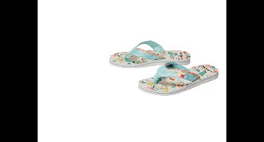 Dames teenslippers (Blauw/wit, 36/37)
