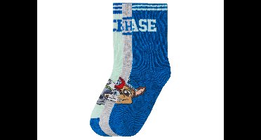 3 Paar kinder sokken Paw Patrol (blauw/grijs/mint, 31/34)