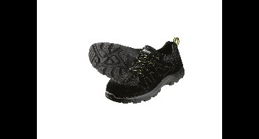 PARKSIDE Leren werkschoenen S3 met stalen neus (lage snit, Zwart, 42)