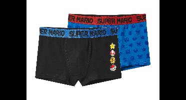 Set van 2 kinder boxers (Zwart/blauw, 146/152)