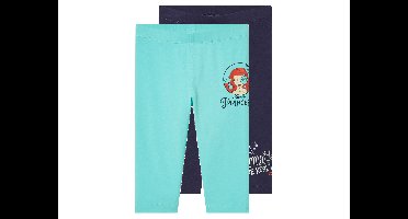 2 kinder leggings (De kleine zeemeermin, 122/128)