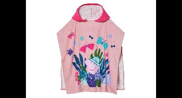 Kinder poncho of handdoek (poncho, Lichtroze)