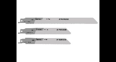 PARKSIDE Reciprozaagbladen 3-delig - hout, metaal of kunststof (Metaal 3 stuks)