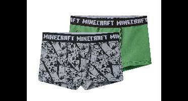 Set van 2 kinder boxers (groen/grijs, 158/164)