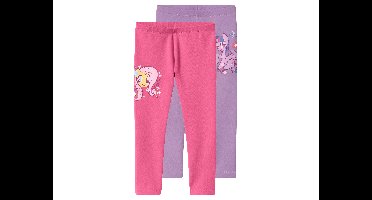 Set van 2 kinder thermoleggings (Lila/donkerroze, 98/104)