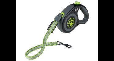 zoofari Uitrolbare riem (Groot, Groen/geel)