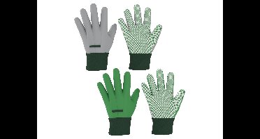 PARKSIDE 2 Paar tuinhandschoenen (Grijs/groen, 8)