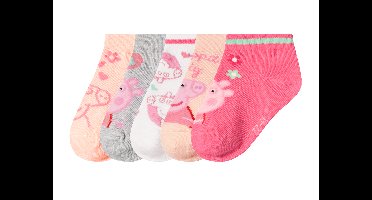 5 Paar kinder sokken (Peppa Pig, 19-22)