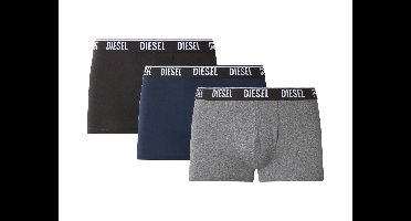 DIESEL Set van 3 heren boxers (Zwart/navy/grijs, XL)