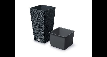 Prosperplast Bloempot Furu Square (Antraciet, 265x265x500)