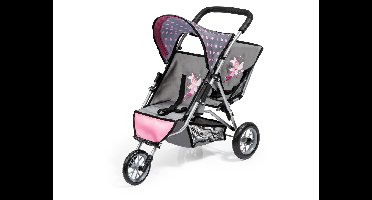 Bayer Design Poppen tweeling-jogger (grijs/stippen)