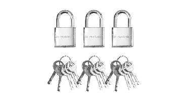 PARKSIDE Hangslot of kabel voor hangslot (Hangsloten 3-delig )