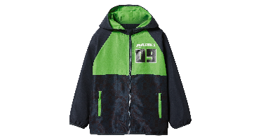 Minecraft kinder jas (groen/navy, 122/128)