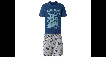 Kinder pyjama (Donkerblauw/grijs, 158/164)