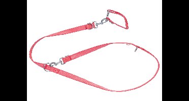zoofari Hondenhalsband en riem (S, Rood)