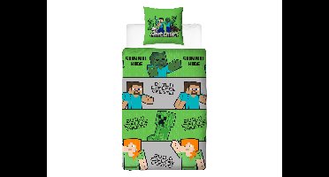 Kinder dekbedovertrek 140 x 200 cm (Minecraft)
