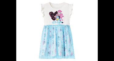 Kinder jurk (Wit/blauw, 110/116)