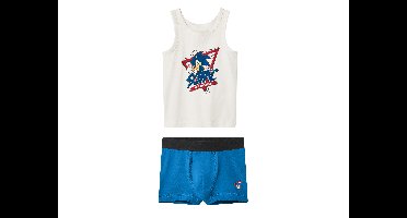 Kinder ondergoedset Sonic (Wit/blauw, 122/128)