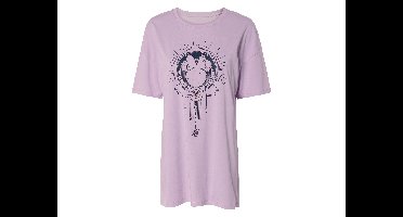 Dames bigshirt (Paars, S (36-38))