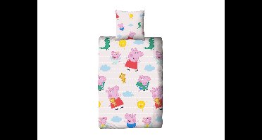 Kinder dekbedovertrek Bluey of Peppa Pig 140 x 200 cm (Peppa Pig)
