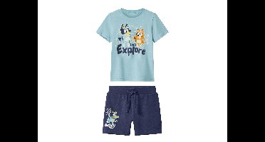 Kinder kledingset 2-delig (Blauw, 122/128)