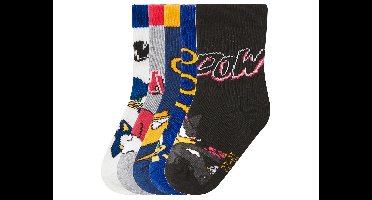 5 Paar kinder sokken (blauw/grijs/wit/marineblauw/zwart, 19/22)