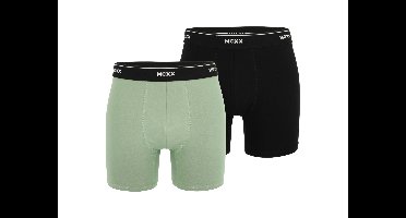 MEXX Set van 2 heren boxers (Zwart/groen, M)