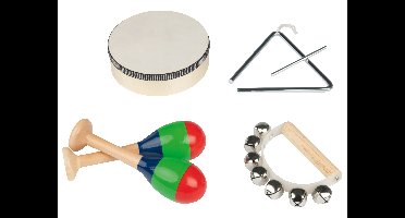 Speelgoed muziekinstrumenten (Handtrommel, triangel)