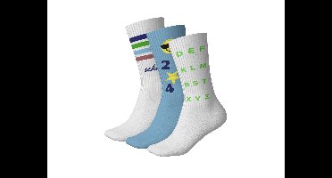 3 Paar kinder sokken (Blauw, 31/34)