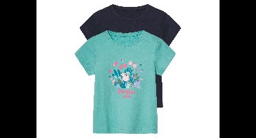 2 kinder T-Shirts Peppa Pig (Peppa Pig/turquoise/marineblauw, 86/92)