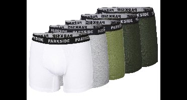 PARKSIDE Set van 5 heren boxers (Grijs/groen/wit, XXL)