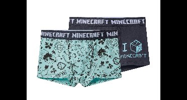 Set van 2 kinder boxers (Donkerblauw/blauw, 122/128)
