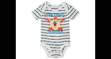 Babyromper (50/56, Wit/gestreept)