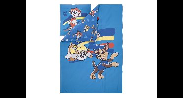 Kinder dekbedovertrek Paw Patrol 140 x 200 cm (Blauw)