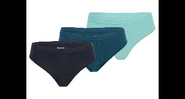 MEXX Set van 3 dames onderbroeken (zwart/petrol/groen, M)