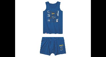 LEGO Kinder ondergoed-set, 2-dlg. met ronde hals (Ninjago 2: blauw, 98/104)