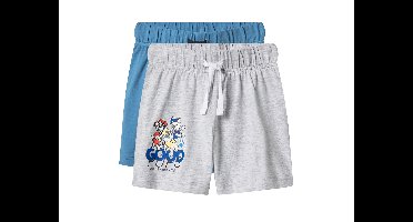Set van 2 kinder shorts Paw Patrol (Blauw/lichtgrijs, 122/128)